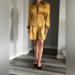 Vintage Luxury Western Jacket & Shorts Set Size Small